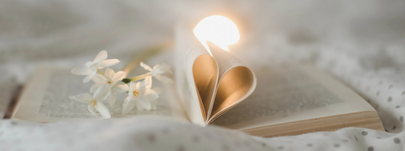 book in shape of heart with light Maisy's Mirror